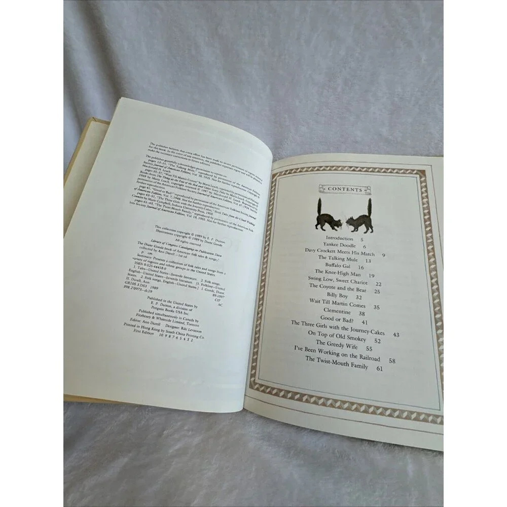 The Diane Goode Book of American Folk Tales &‎ Songs Andersen Vintage 1st Ed